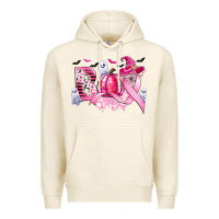 Tofu boo pink pumpkin witch breast cancer Premium Hoodie - CowGirlArtShop