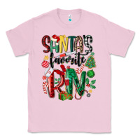 Bubblegum Pink santas favorite registered nurse Classic Tee - MaliasSmallBusiness