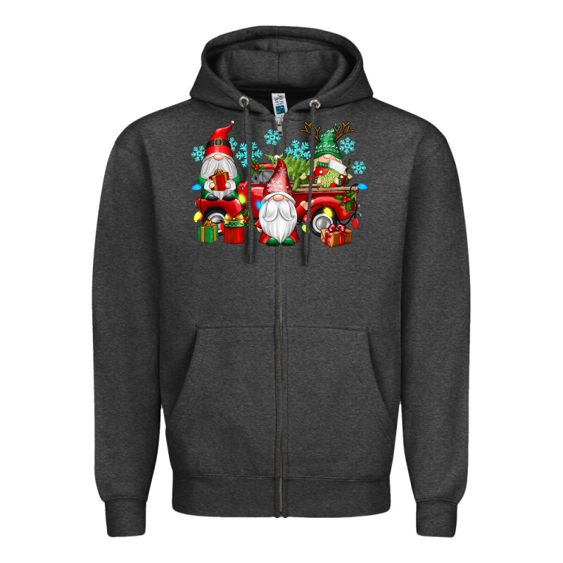 Christmas Gnome Truck Zipper Hoodie by texasbilliewilder | Teevron