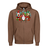 Chestnut christmas gnome truck Zipper Hoodie - texasbilliewilder