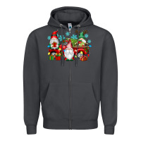 Smoke christmas gnome truck Zipper Hoodie - texasbilliewilder