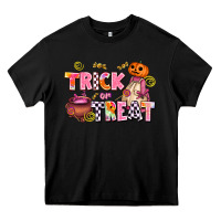 Black trıck or treat Heavy Core Tee - AdoDesignShop