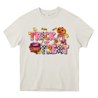 Cream trıck or treat Heavy Core Tee - AdoDesignShop