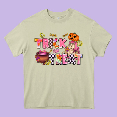 Trıck Or Treat Heavy Core Tee Designed By Adodesignshop