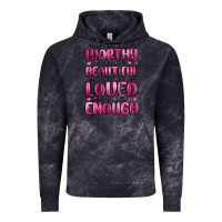 Cloud Black you are worthy you are beautiful Vintage Hoodie - MaliasSmallBusiness