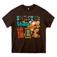 Chocolate Brown sweeter than pie with pumpkin pie Heavy Core Tee - AdoDesignShop