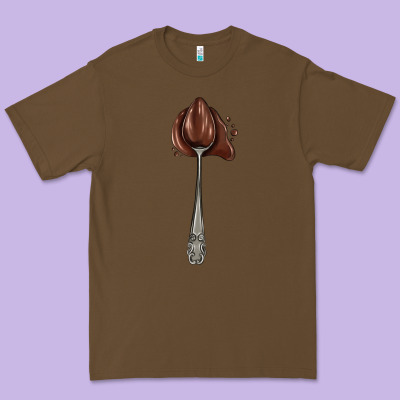 Spoon With Chocolate Premium Tee Designed By Adodesignshop