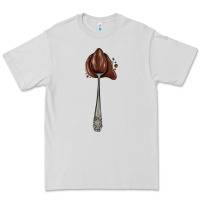 Dove Grey spoon with chocolate Premium Tee - AdoDesignShop
