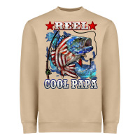 Mushroom reel cool papa american flag bass fishing Heavyweight Sweatshirt - LillyAllenDesigns