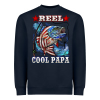 Navy reel cool papa american flag bass fishing Heavyweight Sweatshirt - LillyAllenDesigns