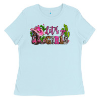 Baby Blue lets go girls with boots and hats Ladies Tee - AdoDesignShop