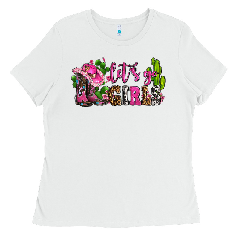 Lets Go Girls With Boots And Hats Ladies Tee by AdoDesignShop | Teevron