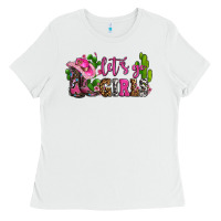 White lets go girls with boots and hats Ladies Tee - AdoDesignShop