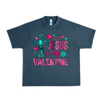 Midnight Navy jesus is my valentine Urban Heavy Tee - NancyCooperArtShop