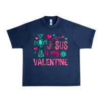 Navy jesus is my valentine Urban Heavy Tee - NancyCooperArtShop