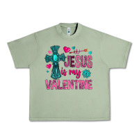 Oil Green jesus is my valentine Urban Heavy Tee - NancyCooperArtShop
