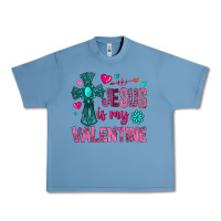 Pebble Blue jesus is my valentine Urban Heavy Tee - NancyCooperArtShop