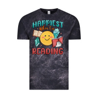 Cloud Black happiest when i'm reading Vintage Tee - MaliasSmallBusiness