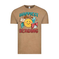 Vintage Coffee happiest when i'm reading Vintage Tee - MaliasSmallBusiness