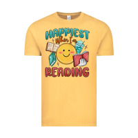 Vintage Mustard happiest when i'm reading Vintage Tee - MaliasSmallBusiness