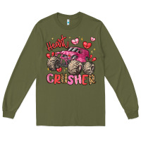 Army Green name monster truck heartbreaker Long Sleeve Tee - LillyAllenDesigns