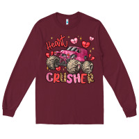 Burgundy name monster truck heartbreaker Long Sleeve Tee - LillyAllenDesigns