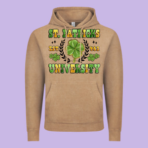 St. Patricks University Vintage Hoodie Designed By Maliassmallbusiness