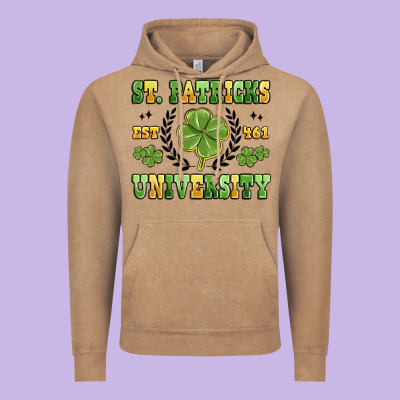 St. Patricks University Vintage Hoodie Designed By Maliassmallbusiness