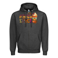 Charcoal Heather my blood type is pumpkin spice Zipper Hoodie - NancyCooperArtShop
