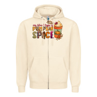 Sandshell my blood type is pumpkin spice Zipper Hoodie - NancyCooperArtShop