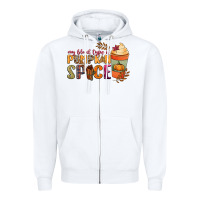 White my blood type is pumpkin spice Zipper Hoodie - NancyCooperArtShop