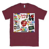 Burgundy teacher Classic Tee - MaliasSmallBusiness