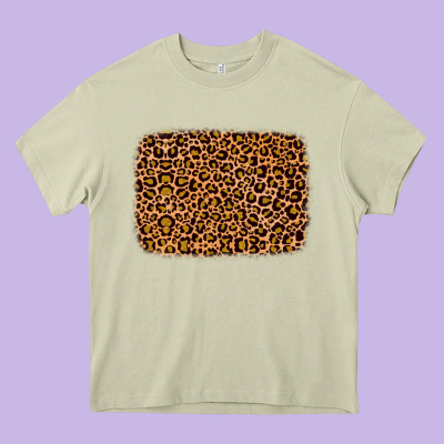 Leopard Glitter Background Heavy Core Tee Designed By Jahusdesignshop