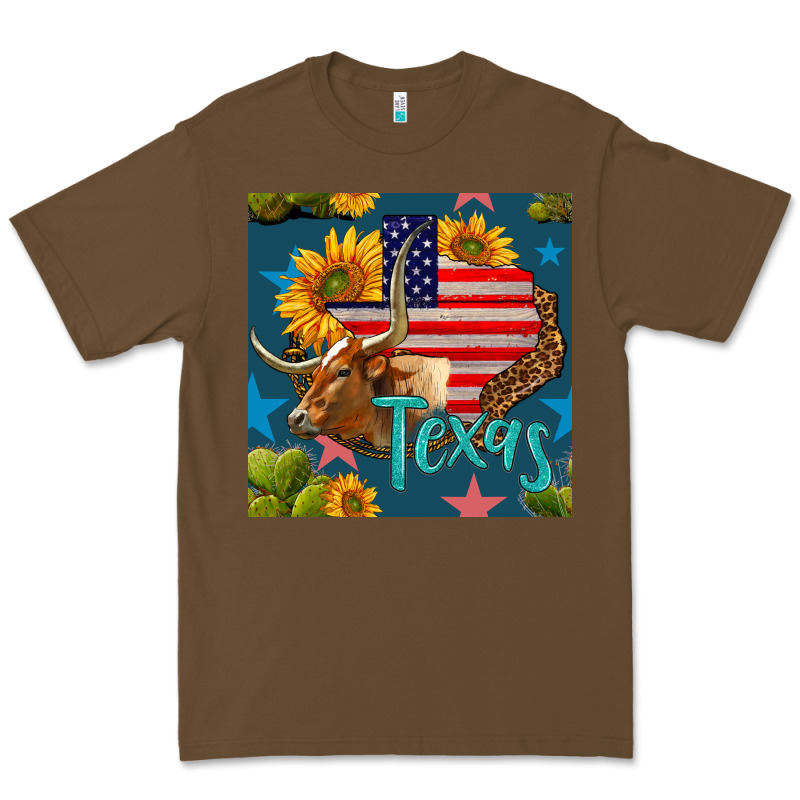 4th Of July Texas Map With Cow Seamless Pattern Premium Tee by BundleAndBundleShop | Teevron