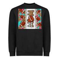 Black american football mom Heavyweight Sweatshirt - LillyAllenDesigns