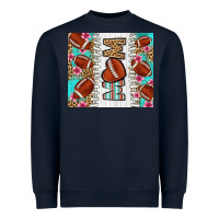 Navy american football mom Heavyweight Sweatshirt - LillyAllenDesigns