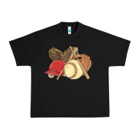 Black softball Urban Heavy Tee - MaliasSmallBusiness