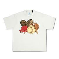 Pistachio softball Urban Heavy Tee - MaliasSmallBusiness