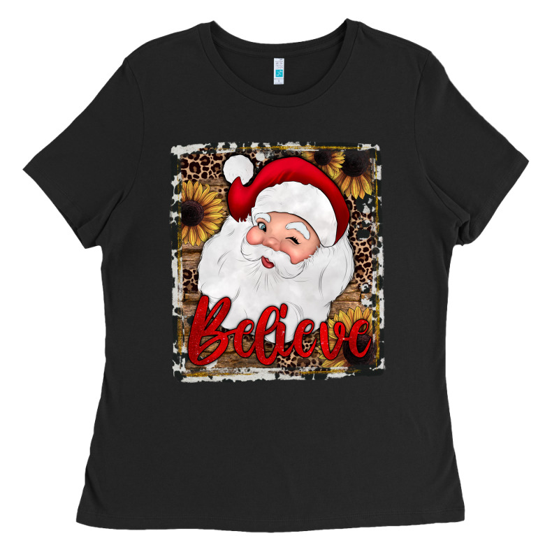 Believe Santa Ladies Tee by JahusDesignShop | Teevron