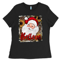 Black believe santa Ladies Tee - JahusDesignShop