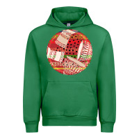 Emerald african fabric pattern round earrings 2 Urban Hoodie - BundleAndBundleShop