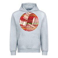 Heather Grey african fabric pattern round earrings 2 Urban Hoodie - BundleAndBundleShop