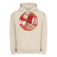 Pigment French Oak african fabric pattern round earrings 2 Urban Hoodie - BundleAndBundleShop