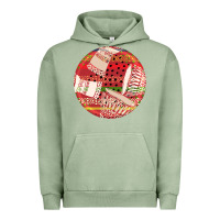 Pigment Oil Green african fabric pattern round earrings 2 Urban Hoodie - BundleAndBundleShop