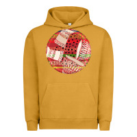 Pigment Peanut Butter african fabric pattern round earrings 2 Urban Hoodie - BundleAndBundleShop