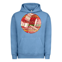 African Fabric Pattern Round Earrings 2 Urban Hoodie | Teevron