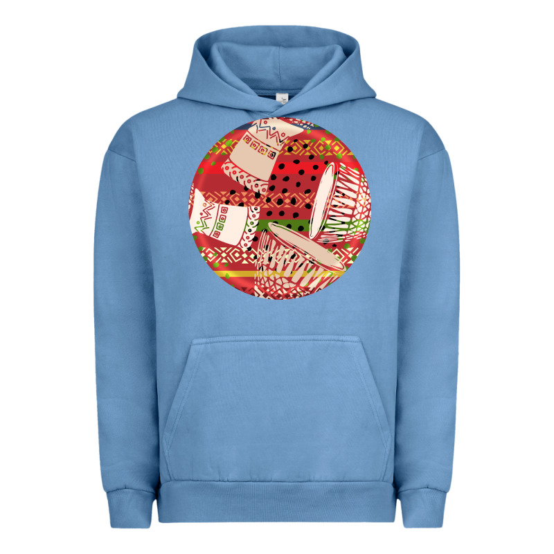 African Fabric Pattern Round Earrings 2 Urban Hoodie by BundleAndBundleShop | Teevron