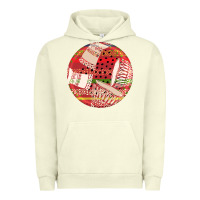 Pigment Pistachio african fabric pattern round earrings 2 Urban Hoodie - BundleAndBundleShop