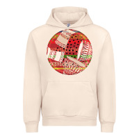 Sandshell african fabric pattern round earrings 2 Urban Hoodie - BundleAndBundleShop