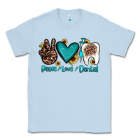 Dusty Blue peace love dental Classic Tee - JahusDesignShop